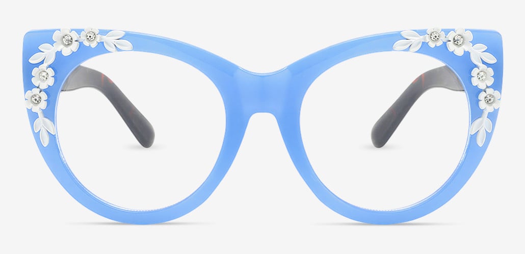 Earu Blue Cat Eye Glasses