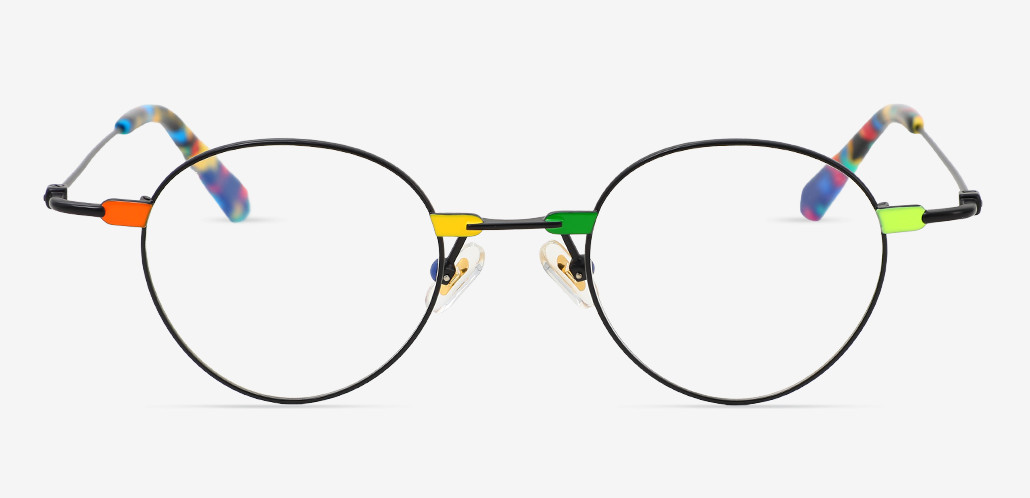 Fiery Gafas Redondas Negras