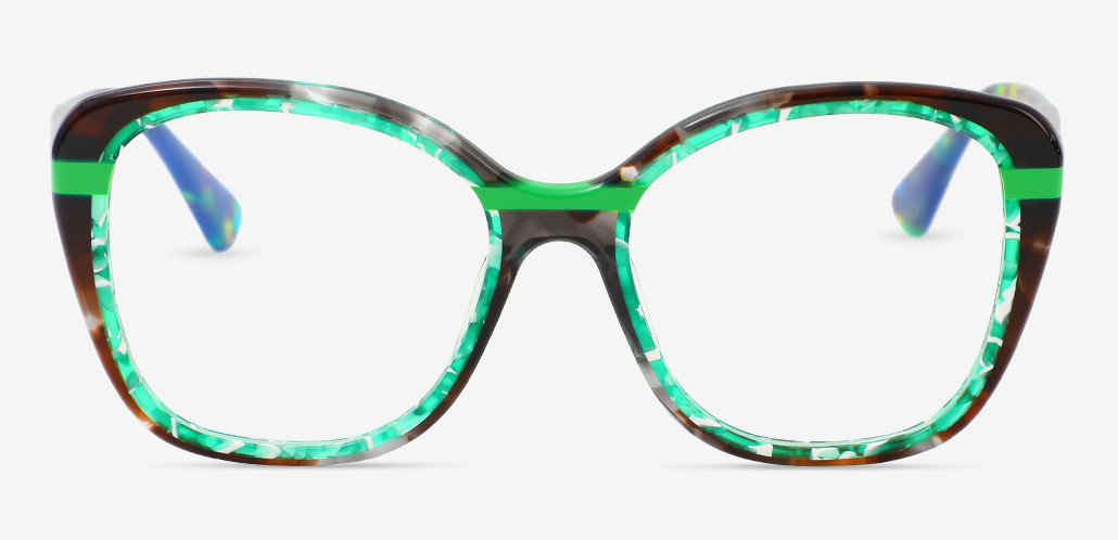 Misty Gafas Cuadradas Verdes