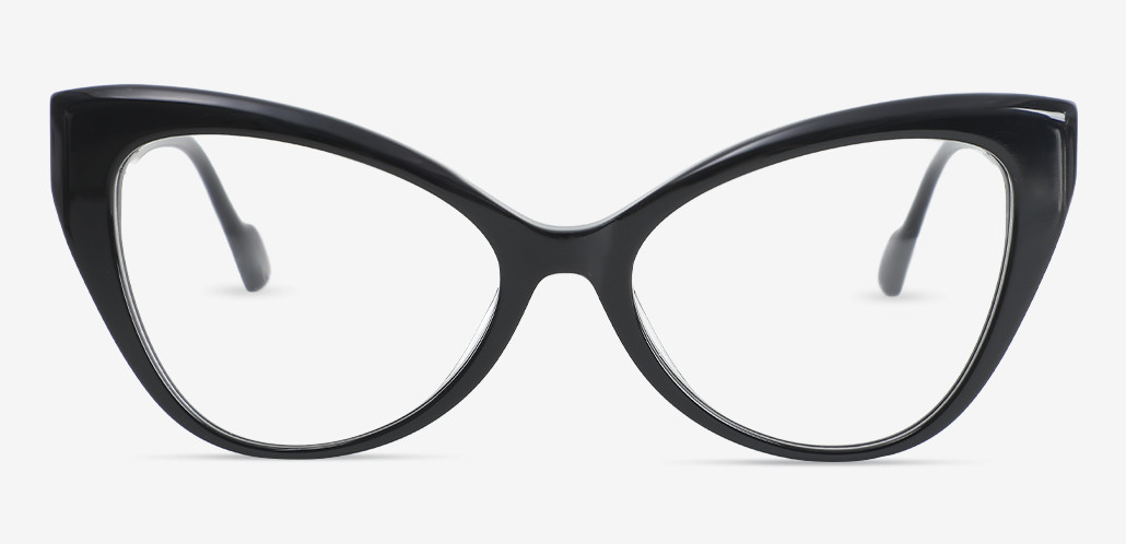 Kathleen Black Cat Eye Glasses