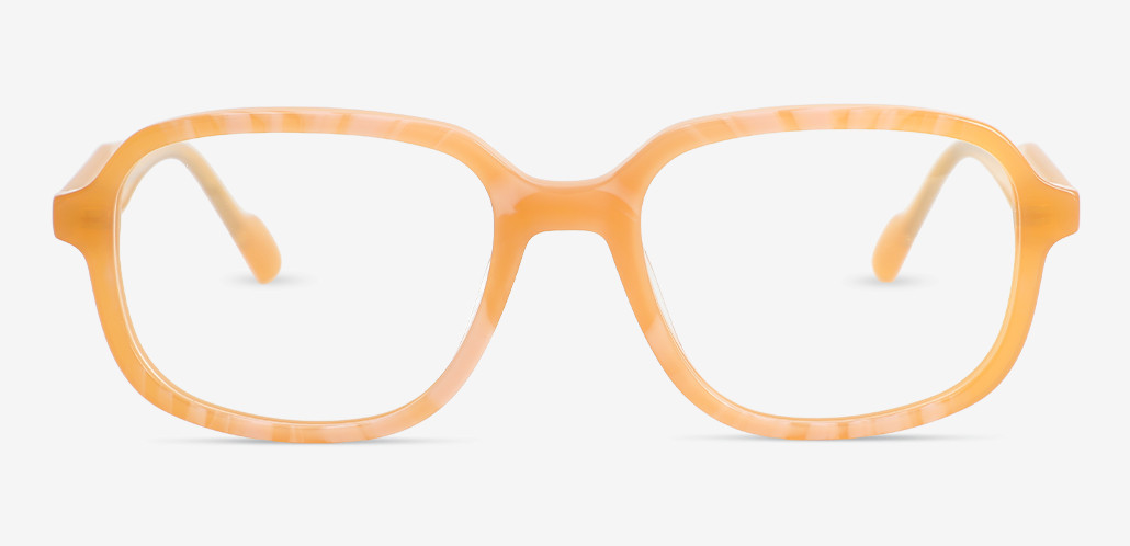 Judy Orange Square Glasses