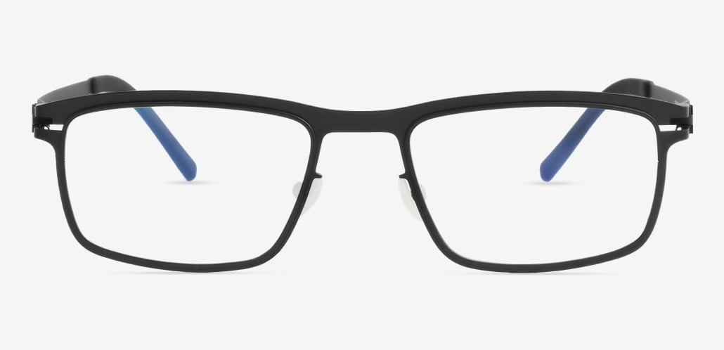 Hughes Black Rectangle Glasses