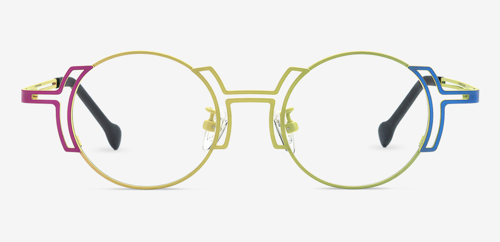 Kathleen Yellow Round Glasses