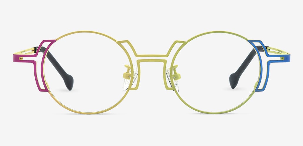 Kathleen Yellow Round Glasses