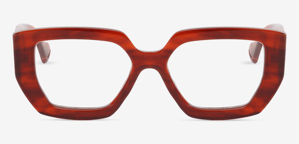 Ceolin Red Rectangle Glasses