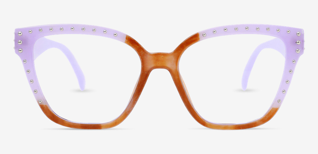 Gloria Purple Square Glasses