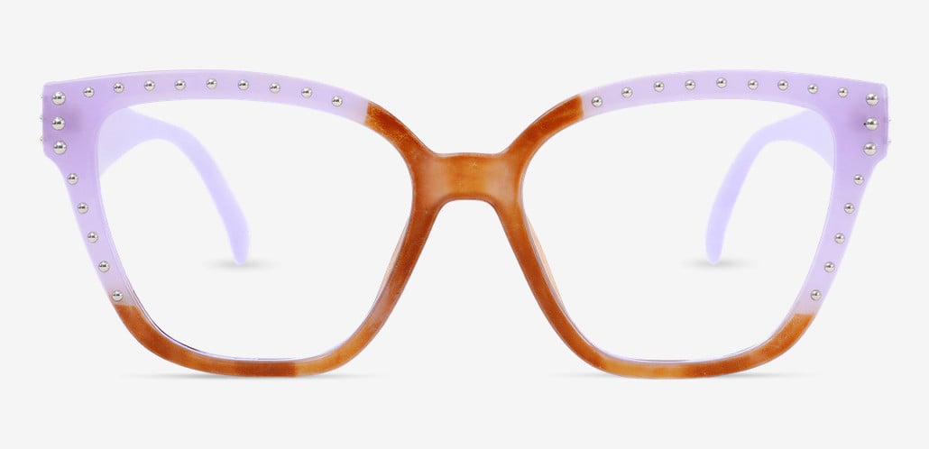 Gloria Purple Square Glasses