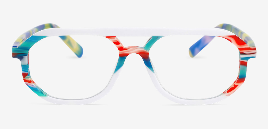 Tours White Aviator Glasses