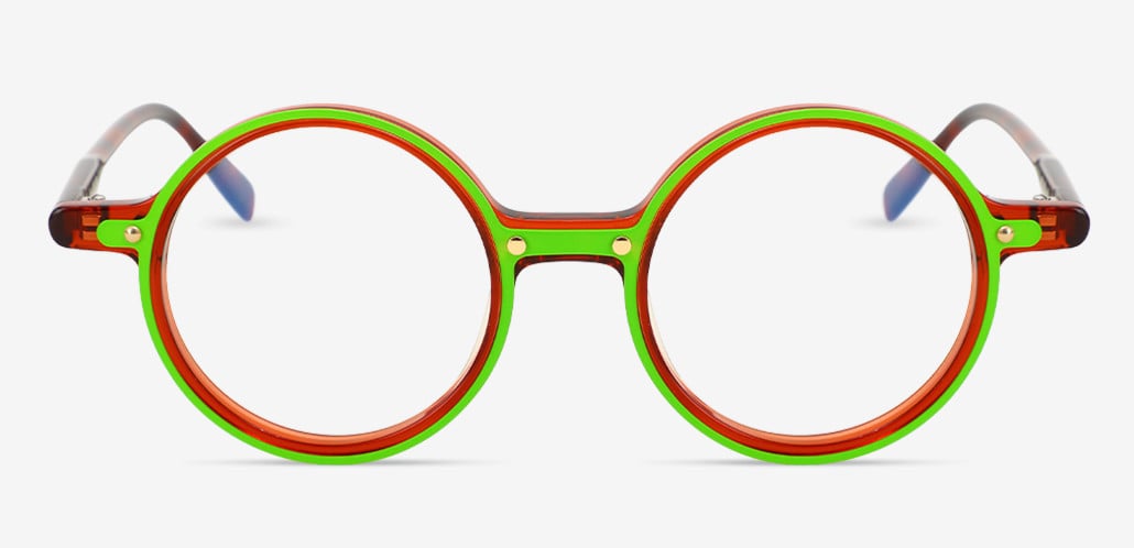 Mira Gafas Redondas Verdes