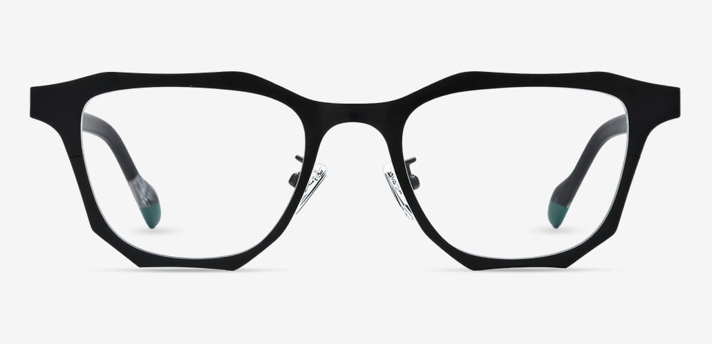Snow Black Square Glasses