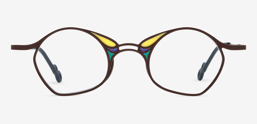 Maria Brown Geometric Glasses