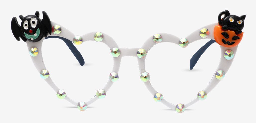 Cedriea White Cat Eye Glasses