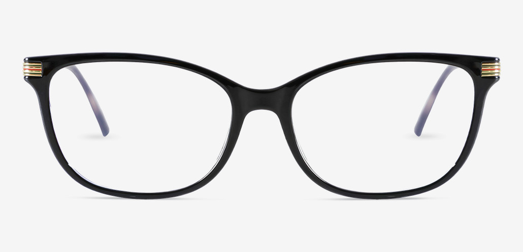 Dickens Black Rectangle Glasses