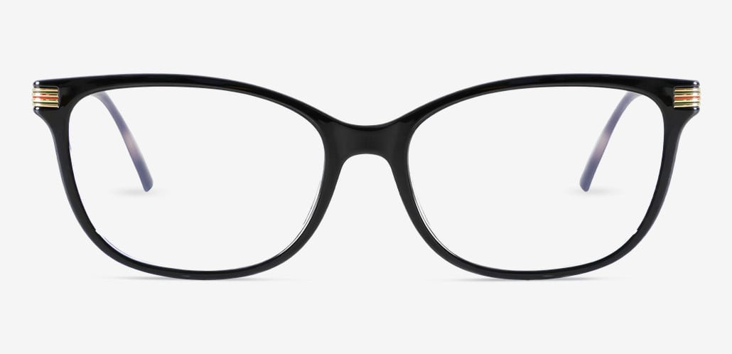 Dickens Black Rectangle Glasses