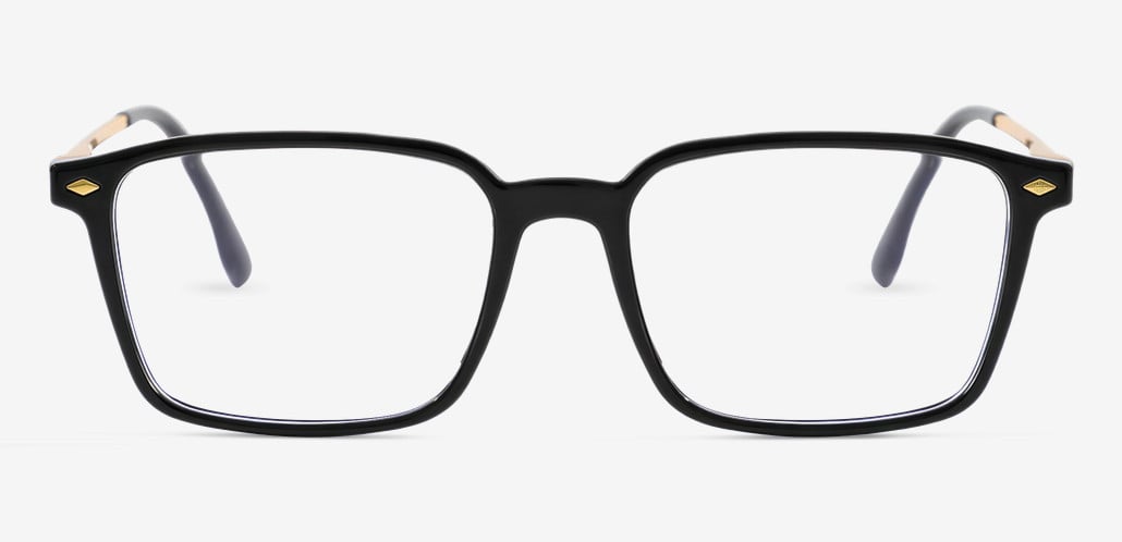 Hamil Black Rectangle Glasses