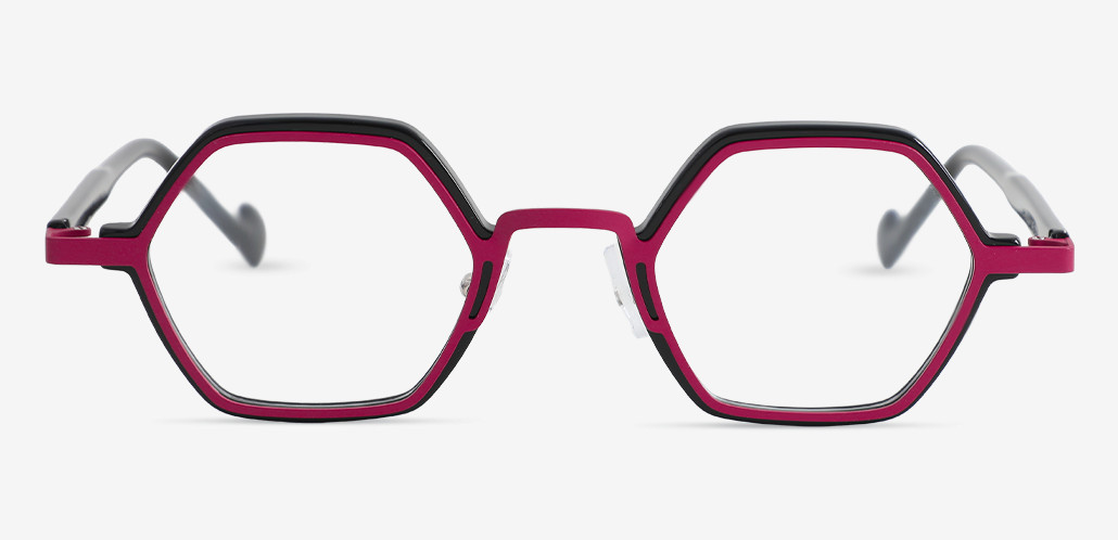 Fergal Red Geometric Glasses