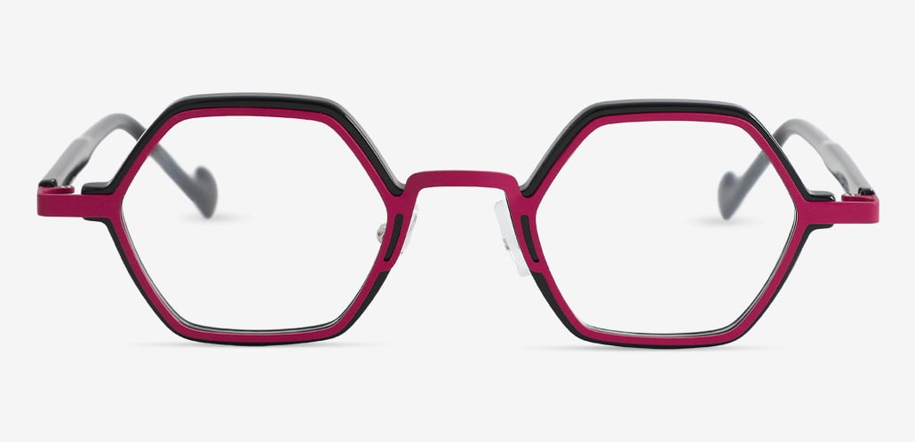 Fergal Red Geometric Glasses