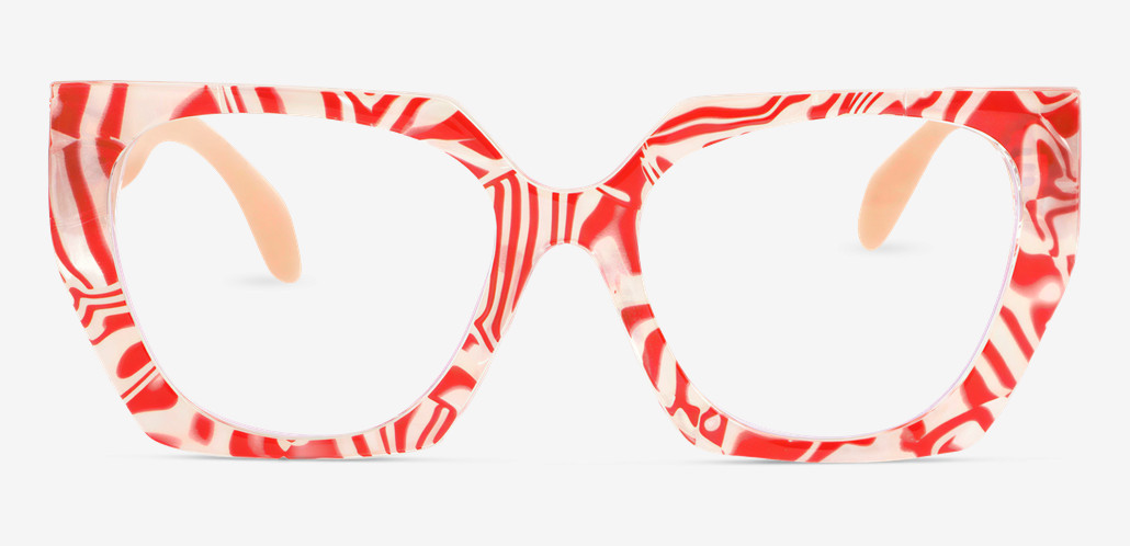 Louise Gafas Cuadradas Rojas