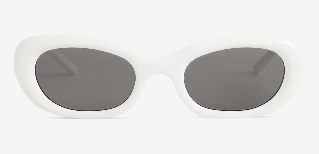 Amelia White Rectangle Sunglasses