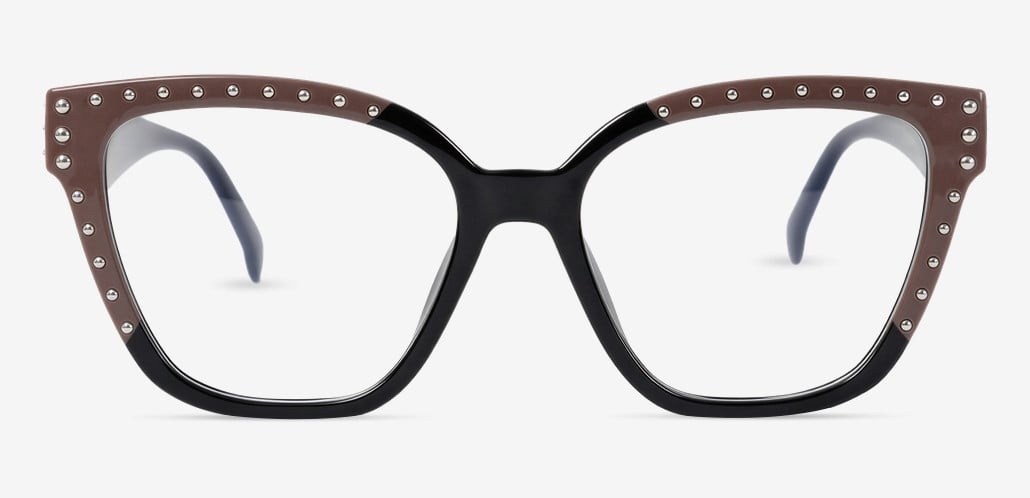 Gloria Brown Square Glasses
