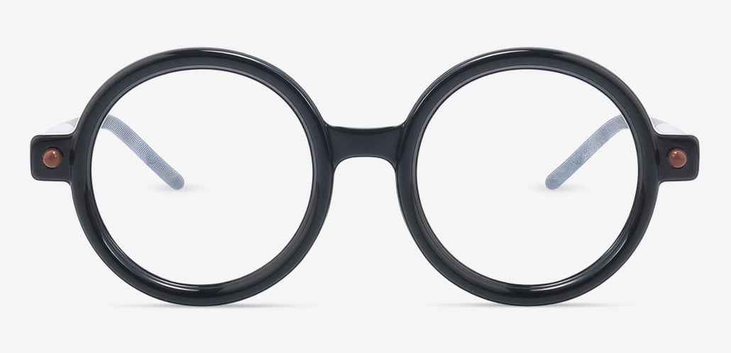 Chava Black Round Glasses
