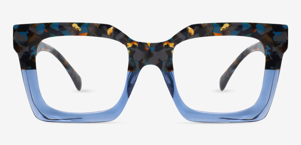 Stewa Gafas Cuadradas Azules