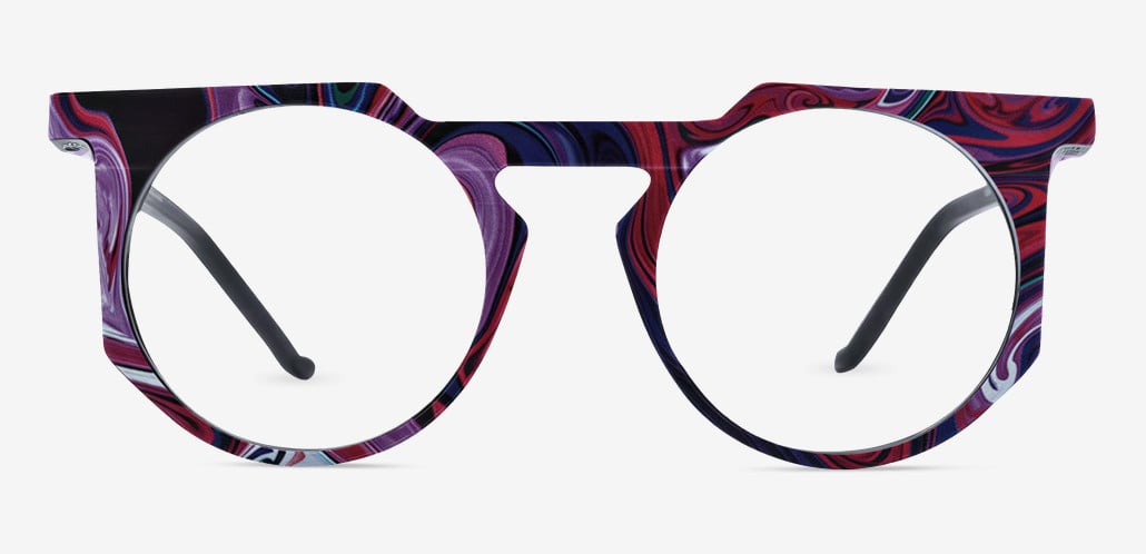 Timothy Purple Round Glasses