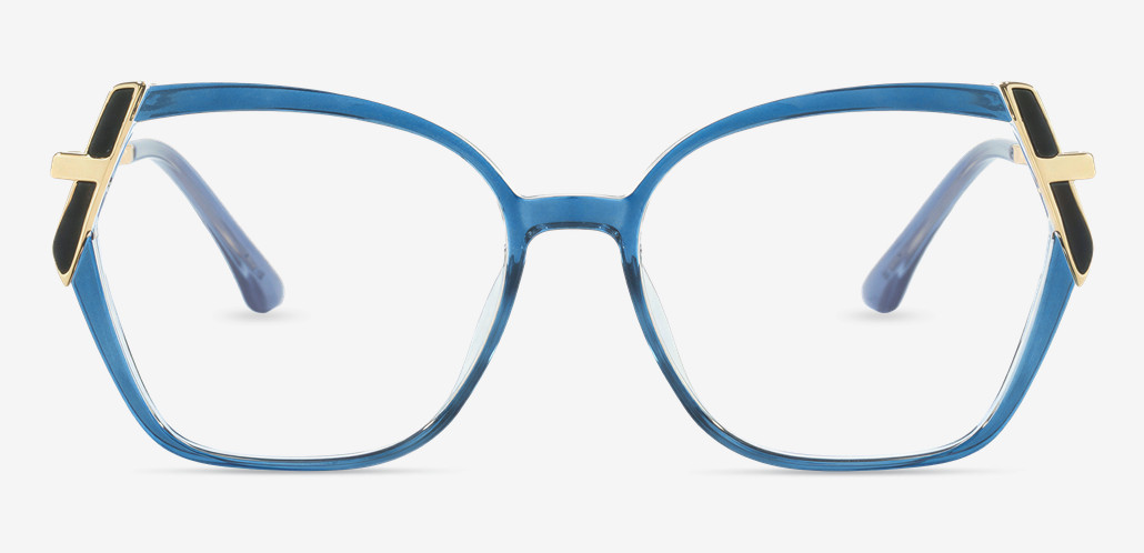 Macaula Blue Cat Eye Glasses