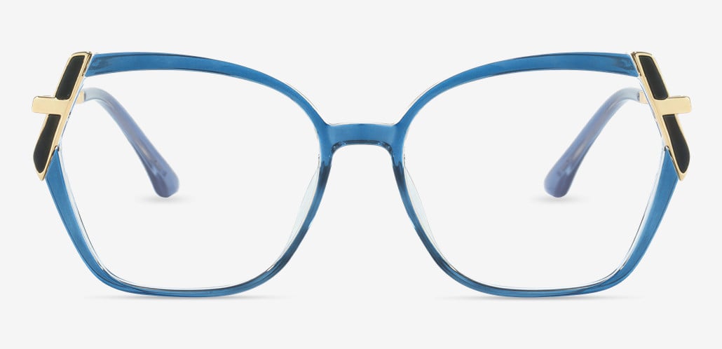 Macaula Blue Cat Eye Glasses