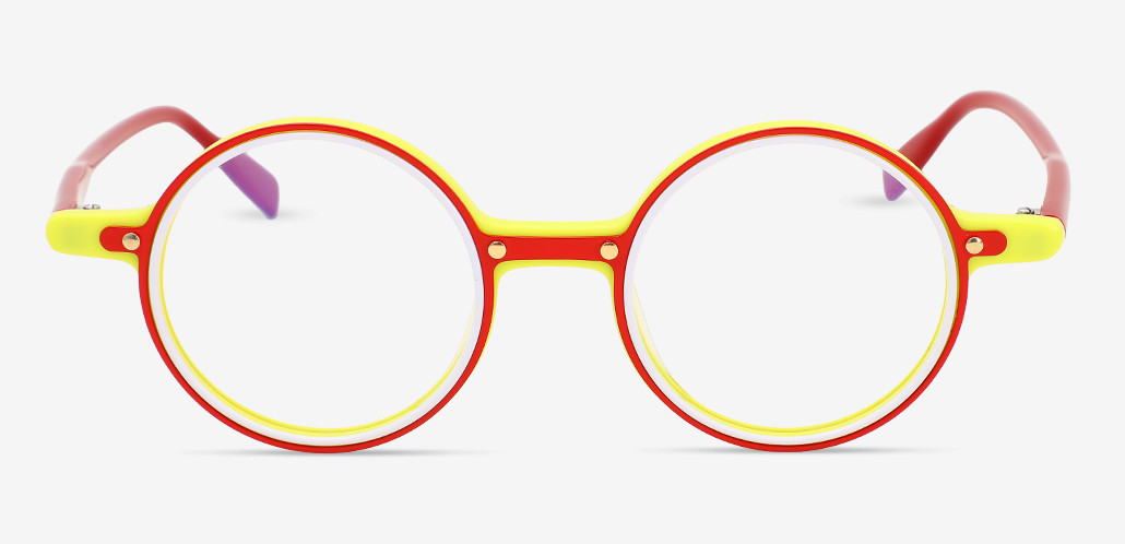 Mira Red Round Glasses