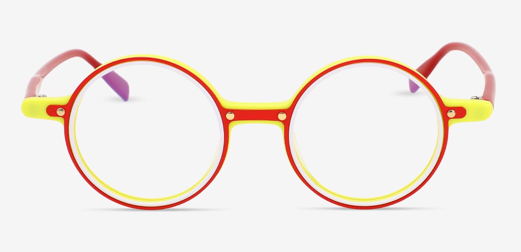 Mira Red Round Glasses