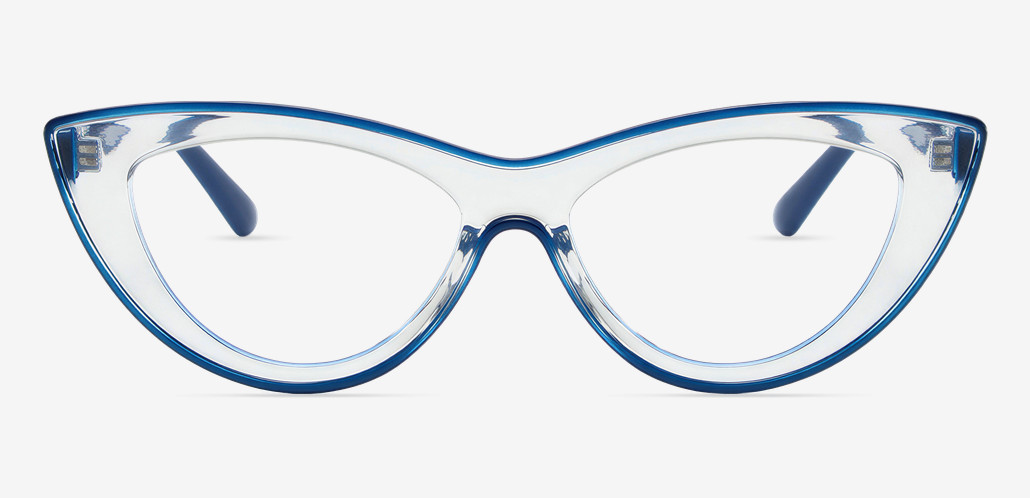 Trista Gafas Cat Eye Azules