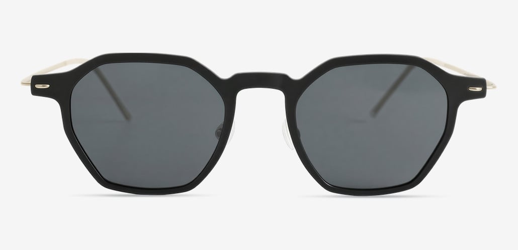 Winfred Black Geometric Sunglasses