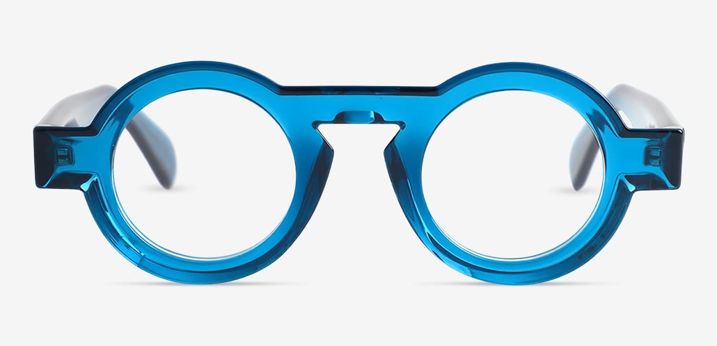 Meroy Blue Round Glasses