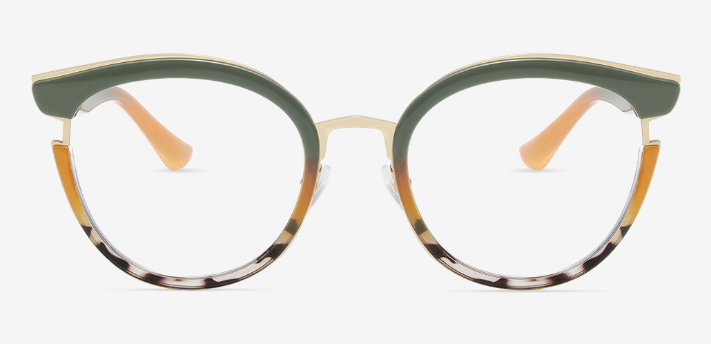 Harte Yellow Cat Eye Glasses