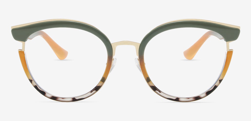 Harte Yellow Cat Eye Glasses