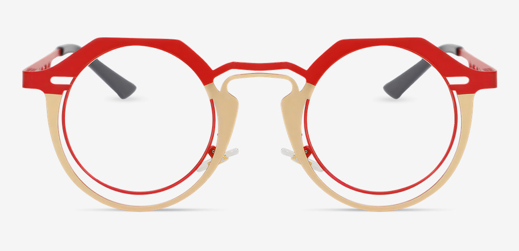 Helen Red Round Glasses