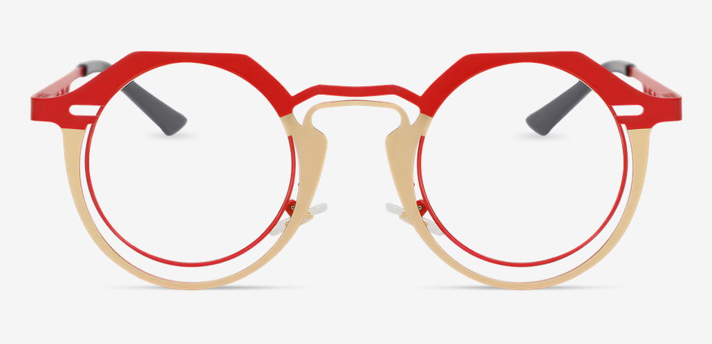 Helen Red Round Glasses