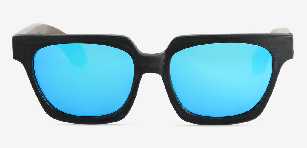 Hedda Black Square Sunglasses