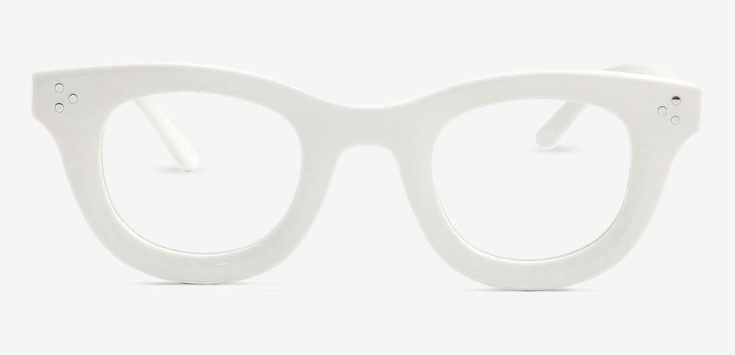James White Round Glasses
