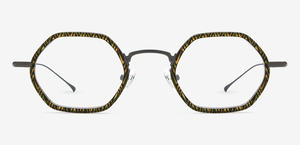Kelsen Gray Geometric Glasses
