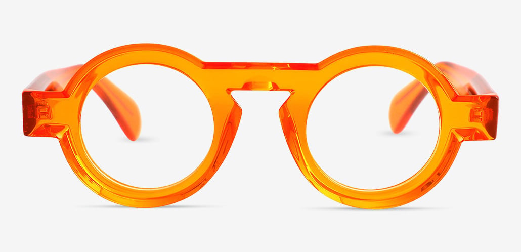 Meroy Gafas Redondas Naranjas