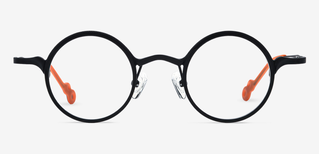 Rosa Black Round Glasses