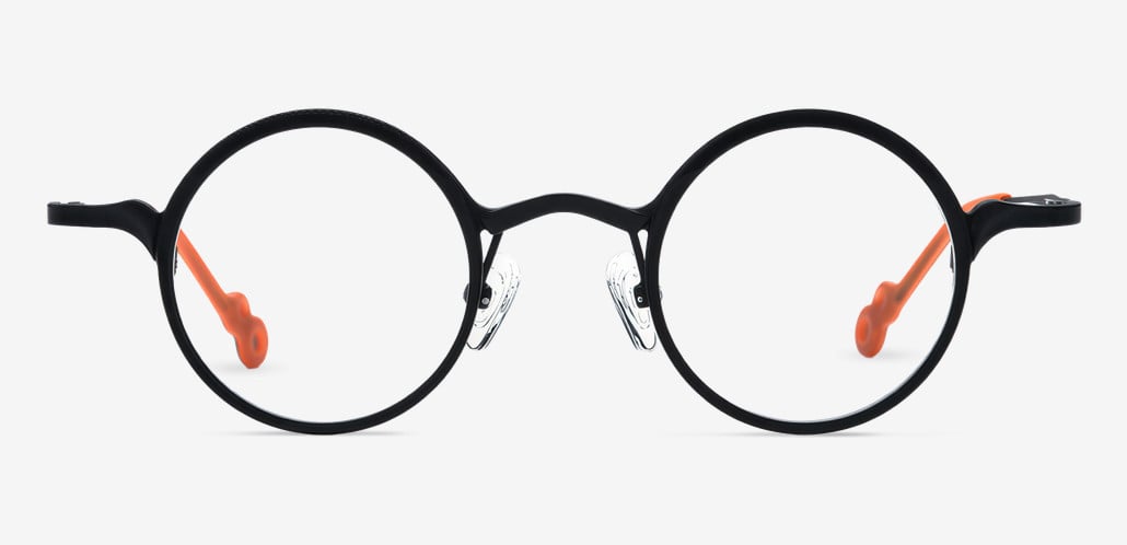 Rosa Black Round Glasses