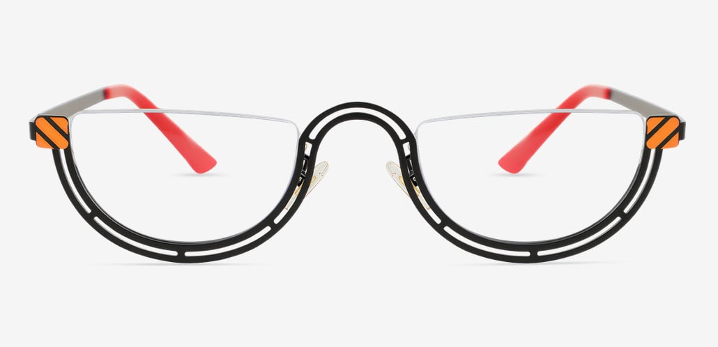 Sophia Black Oval Glasses