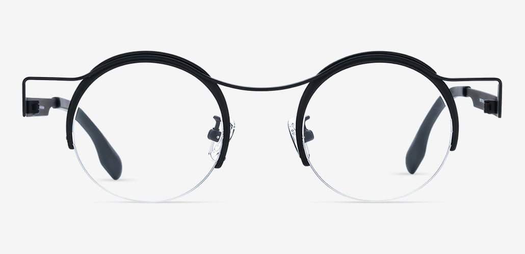 Christie Black Round Glasses