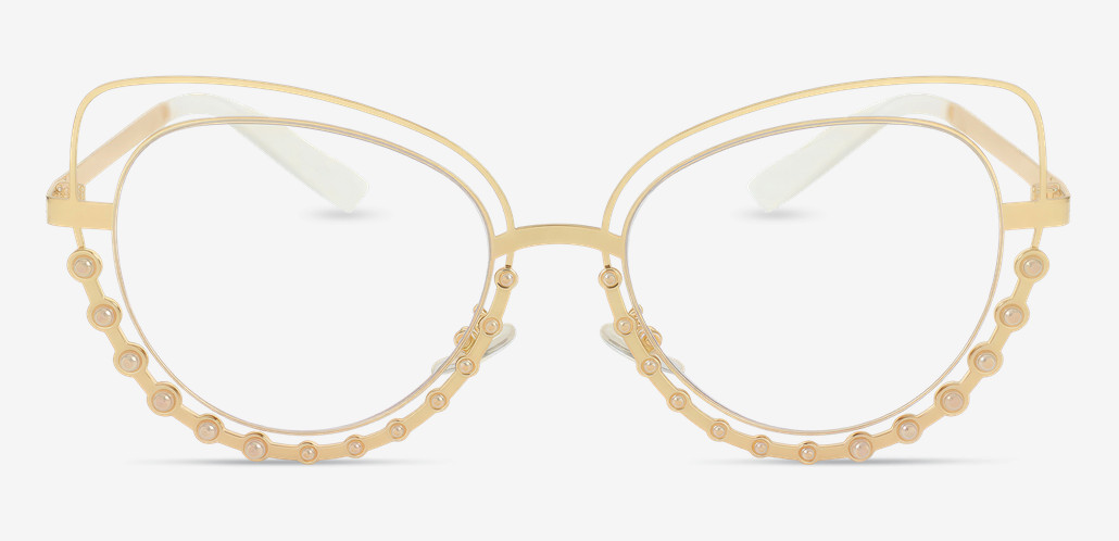 Belle Gold Cat Eye Glasses