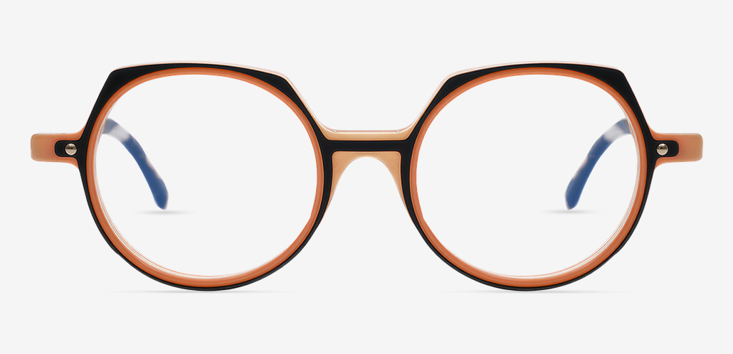 Pene Gafas Redondas Naranjas