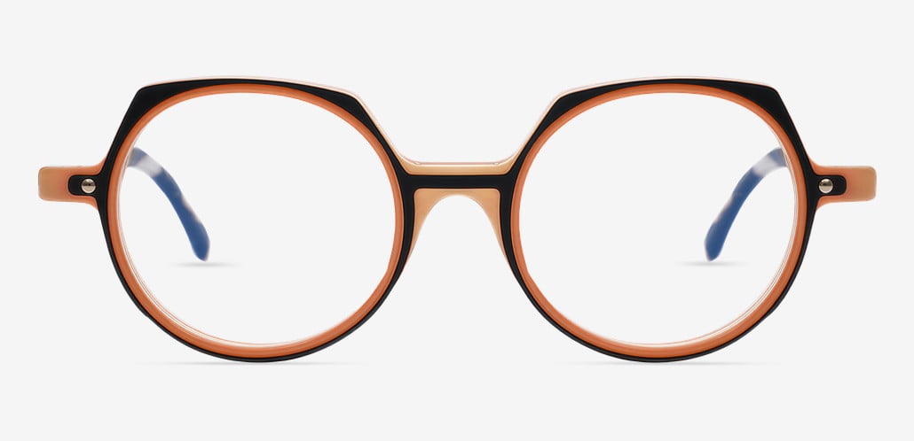 Pene Gafas Redondas Naranjas