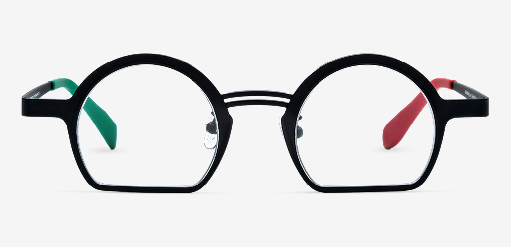 Quille Black Round Glasses